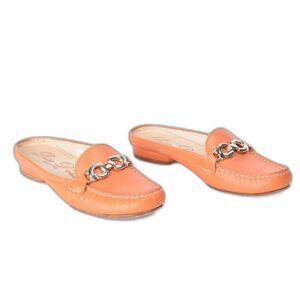 Luisa D'orio, Italian Made, Orange Slide on Loafer, Size 7.5, {EX+}